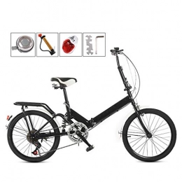 DQWGSS Folding Bike DQWGSS Folding Bike Adult Variable Speed with Safety Brakes and Shock Absorbers Adjustable Seat and Handlebar Foldable Road Bike for Men Women Teen, Black