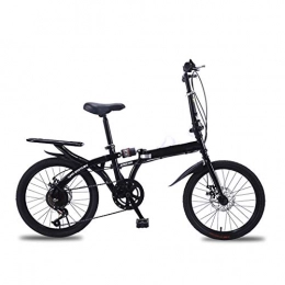 DQWGSS Folding Bike DQWGSS Folding Bike Variable Speed with Safety Brakes and Shock Absorbers Adjustable Seat and Handlebar Foldable Road Bike for Men Women Teen, Black, L