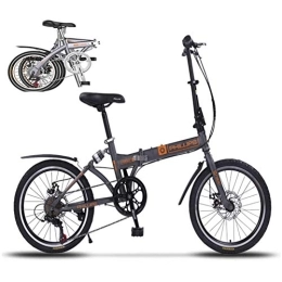 DRAGDS Folding Bike DRAGDS 20 inch Folding Bike, 7-Speed Cycling Commuter Foldable Bicycle for Adult Student, Lightweight Carbon Steel Foldable Adult Bicycle for Outdoor Sports, 20 inch