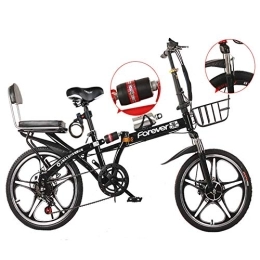 DRAGDS Bike DRAGDS 20Inch Folding Bike, Lightweight Variable Speed 5- Cutter Wheel of Bicycle, Free Installation, Double Disc Brake Portable Bicycle of Adjustable Seat, 20 inch