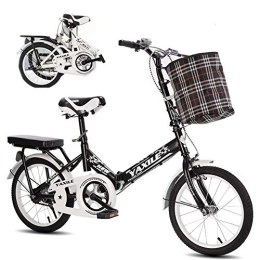 DRAGDS Bike DRAGDS 20Inch Mini Folding Bike, Student Carbon Steel Bicycle Commuter Foldable Cycling for Adult, Lightweight Foldable Adult Bicycle for Outdoor Travel, 20 inch