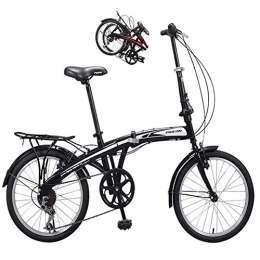 DRAGDS Bike DRAGDS 20Inch Student Folding Bike, 7-Speed Variable Speed Lightweight Bicycle of Double Disc Brake, Free Installationn, Anti-Skid Tires for Adult and Teen, 20 Inch / 7 Speed