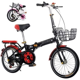 DRAGDS Folding Bike DRAGDS 20Inch Student Folding Bike, Variable Speed Cycling Commuter Foldable Bicycle for Adult Student, Lightweight Foldable Adult Bicycle for Outdoor Sports, 18Inch