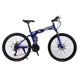 DRAKE18 Folding Bike DRAKE18 Folding mountain bike, 26 inch 21 speed variable speed off-road double shock absorption double disc brakes men's bicycle outdoor riding adult, A