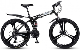 Drohneks Bike Drohneks Folding Bike 21 / 24 / 27 Speed Mountain Bike 26 Inches 3 / 6 / 10 / 30 / 40-Spoke Wheels MTB Dual Suspension Bicycle