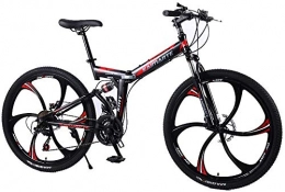 Drohneks Bike Drohneks Folding Mountain Bike, 21Speed Durable Dual Suspension high-carbon steel thickened frame Great for City Riding and Commuting