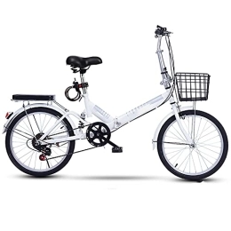 ASPZQ Bike Dual Disc Brake Folding Bike, Comfortable Mobile Portable Compact Lightweight Bikes Adult Student Lightweight Bike, A