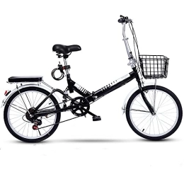 ASPZQ Bike Dual Disc Brake Folding Bike, Comfortable Mobile Portable Compact Lightweight Bikes Adult Student Lightweight Bike, B