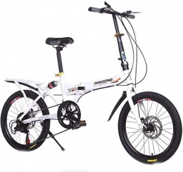 Generic Folding Bike Dual Suspension Mountain Bikes Comfort & Cruiser Bikes Children s Mountain Bike Folding Bicycle 20 Inches Wheel Variable Speed Bike (Color : Red)-White