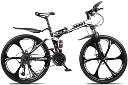 Generic Folding Bike Dual Suspension Mountain Bikes Comfort & Cruiser Bikes Portable Folding Sports Leisure Freestyle Mountain Bike 26 Inch Off Road Bicycle (Color : Black Size : 21 speed)-21_speed_Black