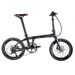 DULPLAY Bike DULPLAY Folding Bike, 20 Inch Carbon Fiber Adult Foldable Bicycle, Lightweight City Bike For Unisex Student B 20 Inch