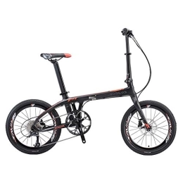 DULPLAY Bike DULPLAY Folding Bike, 20 Inch Carbon Fiber Adult Foldable Bicycle, Lightweight City Bike For Unisex Student C 20 Inch