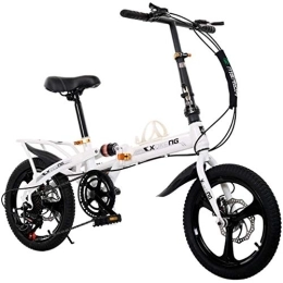 DX Bike DX Bicycle Bike Adult Whit Male and Female Student Min Road Studen Folding 20 Inch Portable Shock Disc Brake Speed Adjustabl