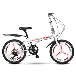 DX Bike DX Bicycle Bike White Folding Outdoor Mountainee Suitable Boys and Girls 20 Inch Adult Student Speed 200b u200bAdjustabl Persona