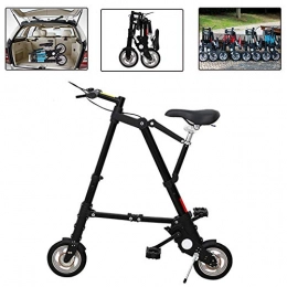DYWOZDP Folding Bike DYWOZDP Portable Folding Mini Bike, Comfortable Adjustable Seat, Lightweight City Bicycle with Pneumatic Tire, Small Portable Bicycle Damping Bicycle for Adult Student, 8 Inch, Black, 2