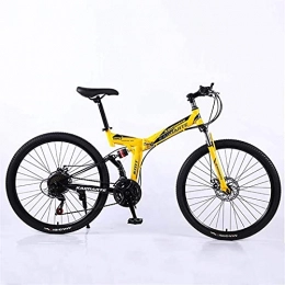 Eortzzpc Bike Eortzzpc Folding Mountain Bike 24 Inch Adult Variable Speed Lightweight Mini Small Student Country Bike, Double Disc Brake, Adjustable Seat Bikes (Color : B)