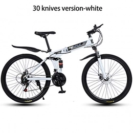 EWQ Bike for Adults Folding Bikes, Mountain Bikes Wheels 26 Inch, Bicycles21/24/27 Speed,Double Disc Brake High Carbon Steel Frame, for 160-185CM Men And Ladies,19,24 speed