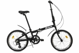 FabricBike Bike FabricBike Folding Bicycle Alloy Frame Single Speed 3 Colours (Fully Matte Black 7 Speed W / Mudguard)