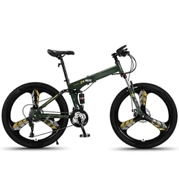 FAXIOAWA Folding Bike FAXIOAWA 26inch Mountain Bike Folding Bicycle Students Variable Speed Off-road Shock-absorbing Bicycles (green 30 speed)