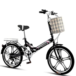FAXIOAWA Folding Bike FAXIOAWA City Bike, Ultralight Portable Folding Bike, Lightweight Iron Frame, Foldable Compact Bicycle with Anti-Skid and Wear, Adult Men and Women, Outdoor Riding Trip