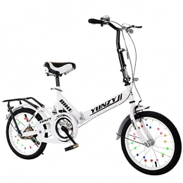FBDGNG Folding Bike FBDGNG 16" Lightweight Alloy Folding City Bike Bicycle, Comfortable Mobile Portable Compact Lightweight Great Suspension Folding Bike for Men Women - Students and Urban Commuters
