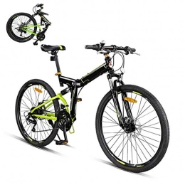 FBDGNG Bike FBDGNG Foldable Bicycle 26 Inch, 24-Speed Folding Mountain Bike, Unisex Lightweight Commuter Bike, Double Disc Brake, MTB Full Suspension Bicycle