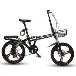 FBDGNG Bike FBDGNG Folding Bike for Adults, 16" Mountain Bikes, Adult Fat Tire Mountain Trail Bike, Bicycle, High-carbon Steel Frame Dual Full Suspension Dual Disc Brake