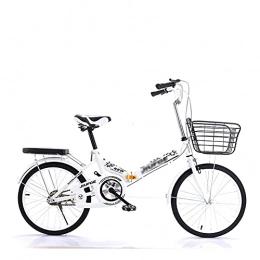 FBDGNG Folding Bike FBDGNG Folding Bike for Adults, Adult Mountain Bike, High-carbon Steel Frame Dual Full Suspension Dual Disc Brake, Outdoor Bicycle for Daily Use Trip Long Journey / white