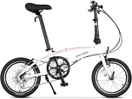 FEE-ZC Bike FEE-ZC Universal City Bike 16 Inch 8-Speed Commuter Bicycle Fold Aluminum Alloy Frame For Unisex Adult