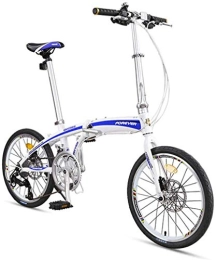 FEE-ZC Folding Bike FEE-ZC Universal City Bike 20 Inch 16-Speed Commuter Bicycle Fold Aluminum Alloy Frame For Unisex Adult