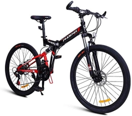 FEE-ZC Folding Bike FEE-ZC Universal City Bike 24-Speed Fold Bicycle With Double Shock Absorption For Unisex Adult