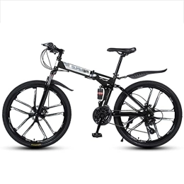 FETION Bike FETION Children's bicycle 26 inch Folding Mountain Bike, Full Suspension Dual Disc Brake City Bikes 27 Speed Mountain Bicycle, for Men and Women / 8672 (Size : 26inch27 speed)