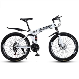 FETION Folding Bike FETION Children's bicycle Youth / Adult Folding Mountain Bike, Full Suspension 27 Speed ?Gears Disc Brakes Mountain Bicycle with Dual Disc Brake for Men and Women / 8760