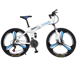 Ffshop Bike Ffshop Folding Bikes Folding Bike, 26-inch Wheels Portable Carbike Bicycle Adult Students Ultra-Light Portable Damping Bicycle (Color : Blue, Size : 21 speed)