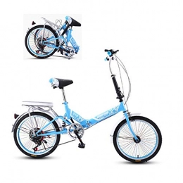 FLBTY Folding Bike FLBTY 20 Inch Folding Speed Mountain Bike, Folding bicycle, shock-absorbing and ultra-light, portable small men and women leisure travel bicycle