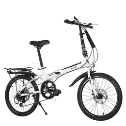 FMOPQ Bike FMOPQ City Bike Unisex Adults Folding Mini Bicycles Lightweight Compatible with Men Women Teens Classic Commuter with Adjustable Handlebar Seat 6 Speed 20 Inch Wheels