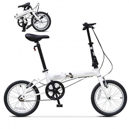 WM-LIHGT Folding Bike Foldable Bicycle 16 Inch, Folding Mountain Bike, Unisex Lightweight Commuter Bike, MTB Bicycle WM-LIHGT / White