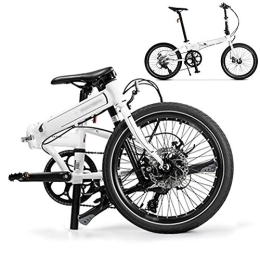  Folding Bike Foldable Bicycle 20 Inch, 8-Speed Folding Mountain Bike, with Double Disc Brake, Unisex Lightweight Commuter Bike