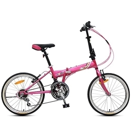  Folding Bike Foldable Bicycle 20 Inch, Carbon Steel Foldable Bicycle Small Unisex Folding Bicycle 7-Speed Variable Speed, Folding Bicycle City Commuter Variable Speed Bike