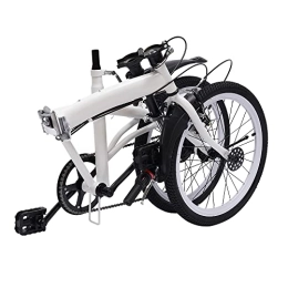 Foldable Bicycle, 20 - Inch Folding Bike Carbon Steel 6 Gear Speed System Double V Brake Adult Bike Lightweight Alloy Folding City Bicycle-Stepless Speed Change