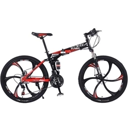 BJYX Bike foldable bicycle 26-inch Folding Bike Bicycle，Shock-Absorbing Off-Road Anti-tire Mountain Bike Transmission 30 Speed bikes