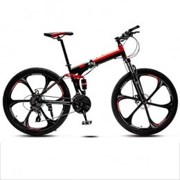 WRJY Folding Bike Foldable Bicycle Variable Speed Double Shock-absorbing Mountain Bike 26-inch Bicycle For Men And Women, 24-speed / 27-speed