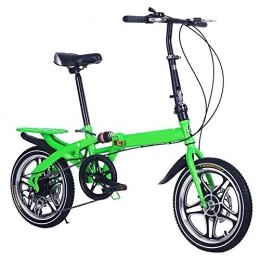 LPsweet Folding Bike Foldable Bicycle, Variable Speed Small Portable Ultra Light Double Disc Brake Lightweight And Aluminum Folding Bike with Pedals Adult Student Children, 14inches