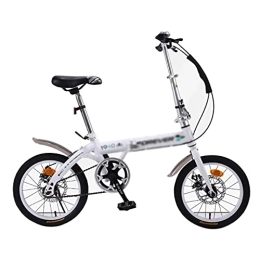 Road Bikes Folding Bike Foldable Bicycles Student Bike Boy’s Bike, 16-inch Folding Bicycle Lightweight Bicycle A Gift For Children (Color : White, Size : 16 inches)