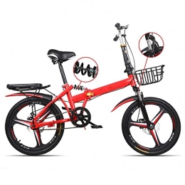  Folding Bike Foldable Bike Portable Compact Lightweight Gears Dual Disc Brakes Cycle Single Speed Alloy Integrated Wheel For Men Women Students And Urban Commuters 20 Inch