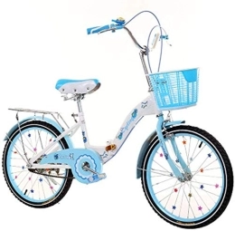 FHKBB Folding Bike Foldable Men And Women Folding Bike - Children's Bicycle 18 / 20 / 22 Inch 6-14 Years Old Student Car Female Speed Folding Self-Driving Bicycle Speed City Bicycle, bluesinglespeed, 22inches