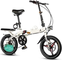 L.HPT Bike Foldable Men And Women Folding Bike - Folding Bike 20 Inch Shifting Disc Brakes Ultra Light Portable Mini Adult Travel Bicycle, whiteshifting (Color : Whitesinglespeed)