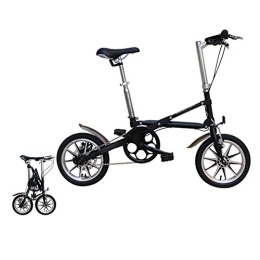 Dbtxwd Bike Folding Adult Bicycle, 14-Inch Labor-Saving Shock-Absorbing Commuter Bicycle Speed Quick Folding Adjustable Double Disc Brake