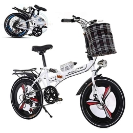 Generic Folding Bike Folding Adult Bicycle, 26-inch 6-speed Bicycle, Front and Rear Double Disc Brake Integrated Wheel Shock Absorption Commuter Car