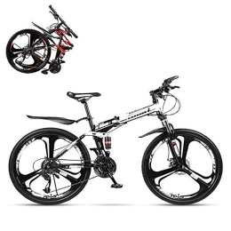 CHHD Folding Bike Folding Adult Bike, 26-inch Variable Speed Double Shock Absorption Off-road Racing, with Front Shock Lock, 4 Colors, Suitable for Height 165-185cm